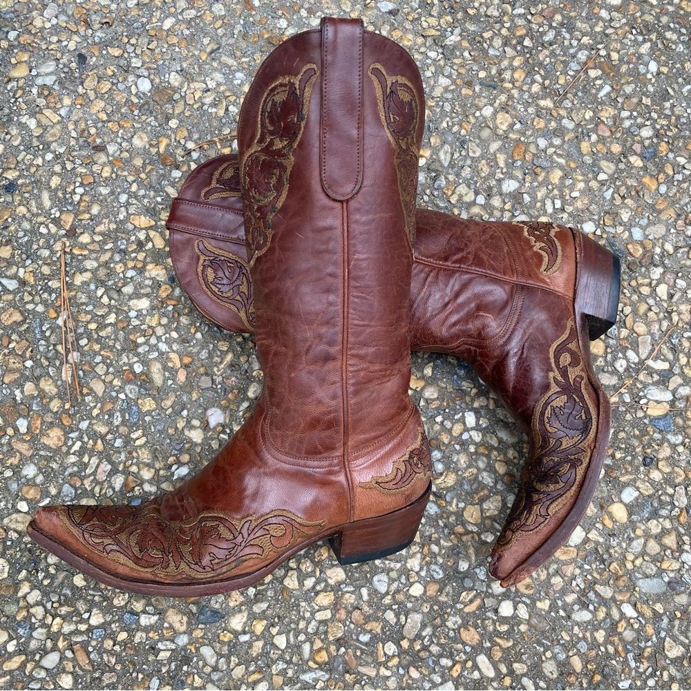 Ladies Old Gringo pointy cowboy boots worn size 8.5
